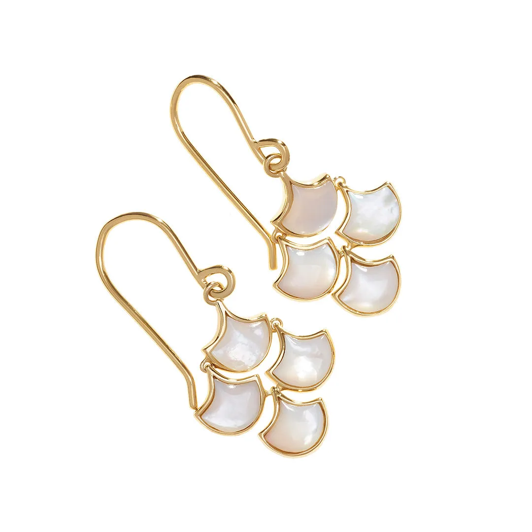 Koi Cascade Moving Mother of Pearl Earring Petite | Jan Leslie