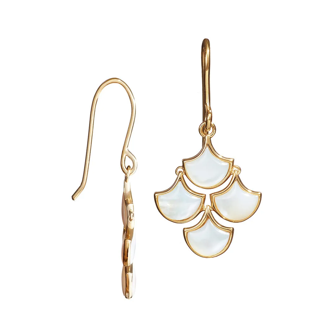 Koi Cascade Moving Mother of Pearl Earring Petite | Jan Leslie
