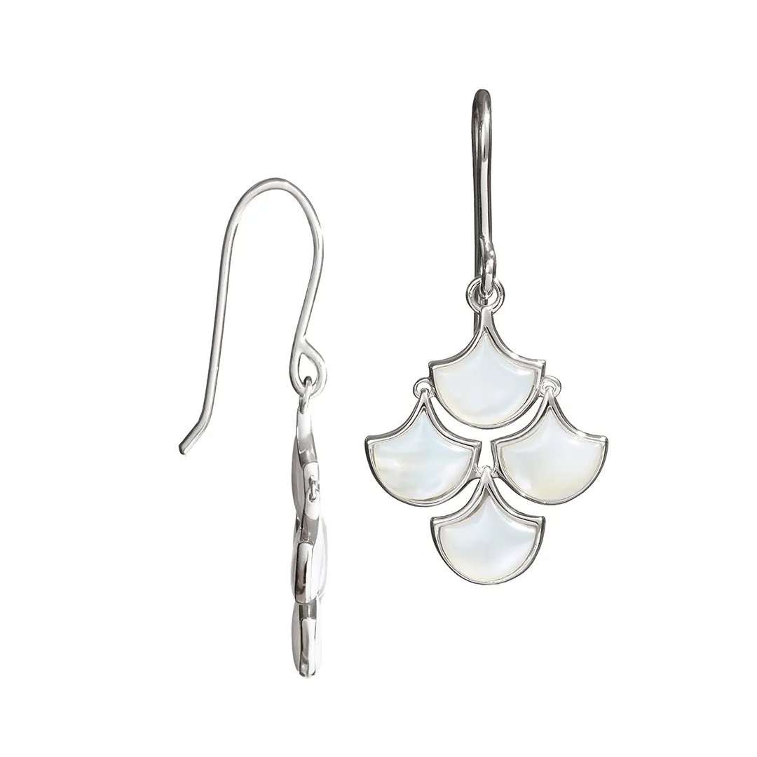 Koi Cascade Moving Mother of Pearl Earring Petite | Jan Leslie