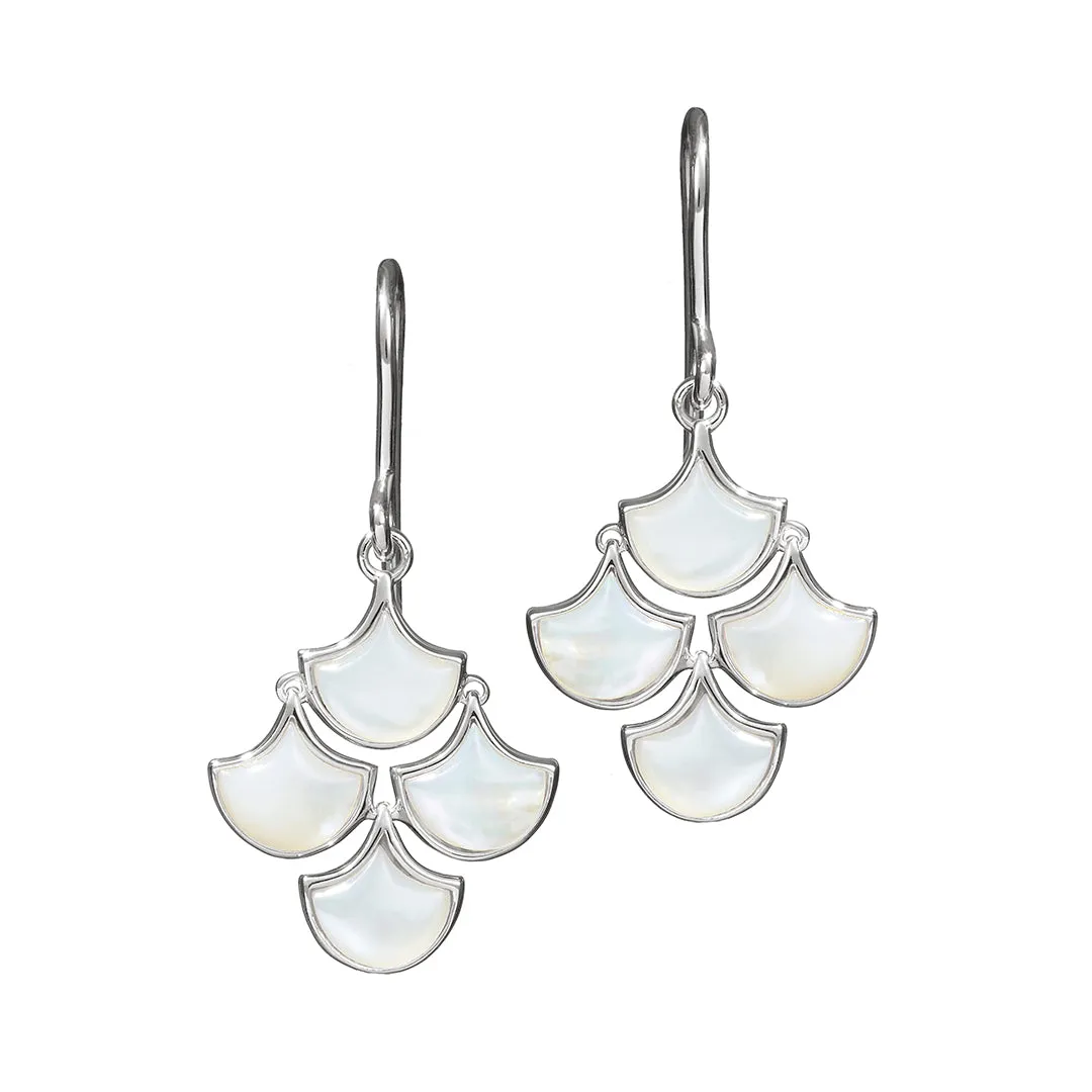 Koi Cascade Moving Mother of Pearl Earring Petite | Jan Leslie