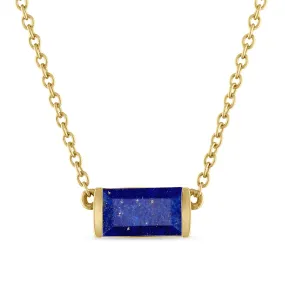 Lapis Bonbon Necklace, east-west