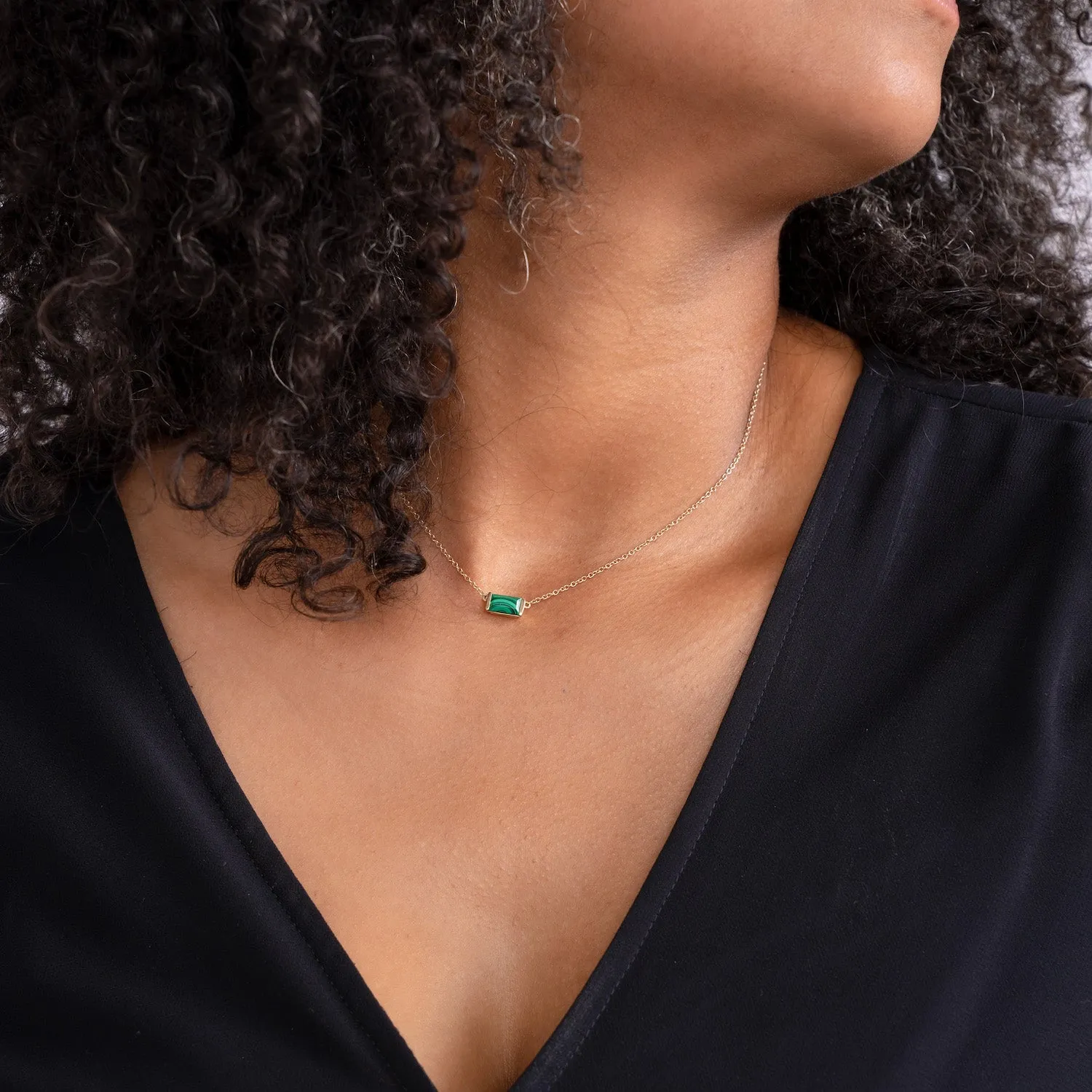 Lapis Bonbon Necklace, east-west