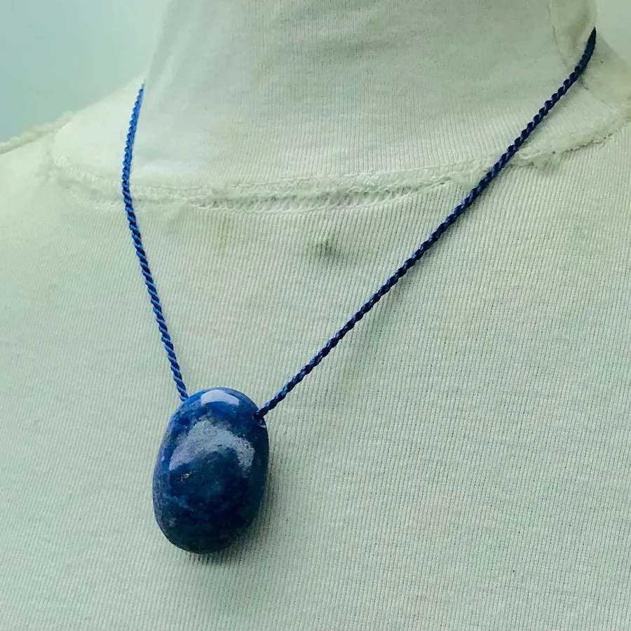 Lapis Lazuli Gemstone Oval Shape Pendant Necklace