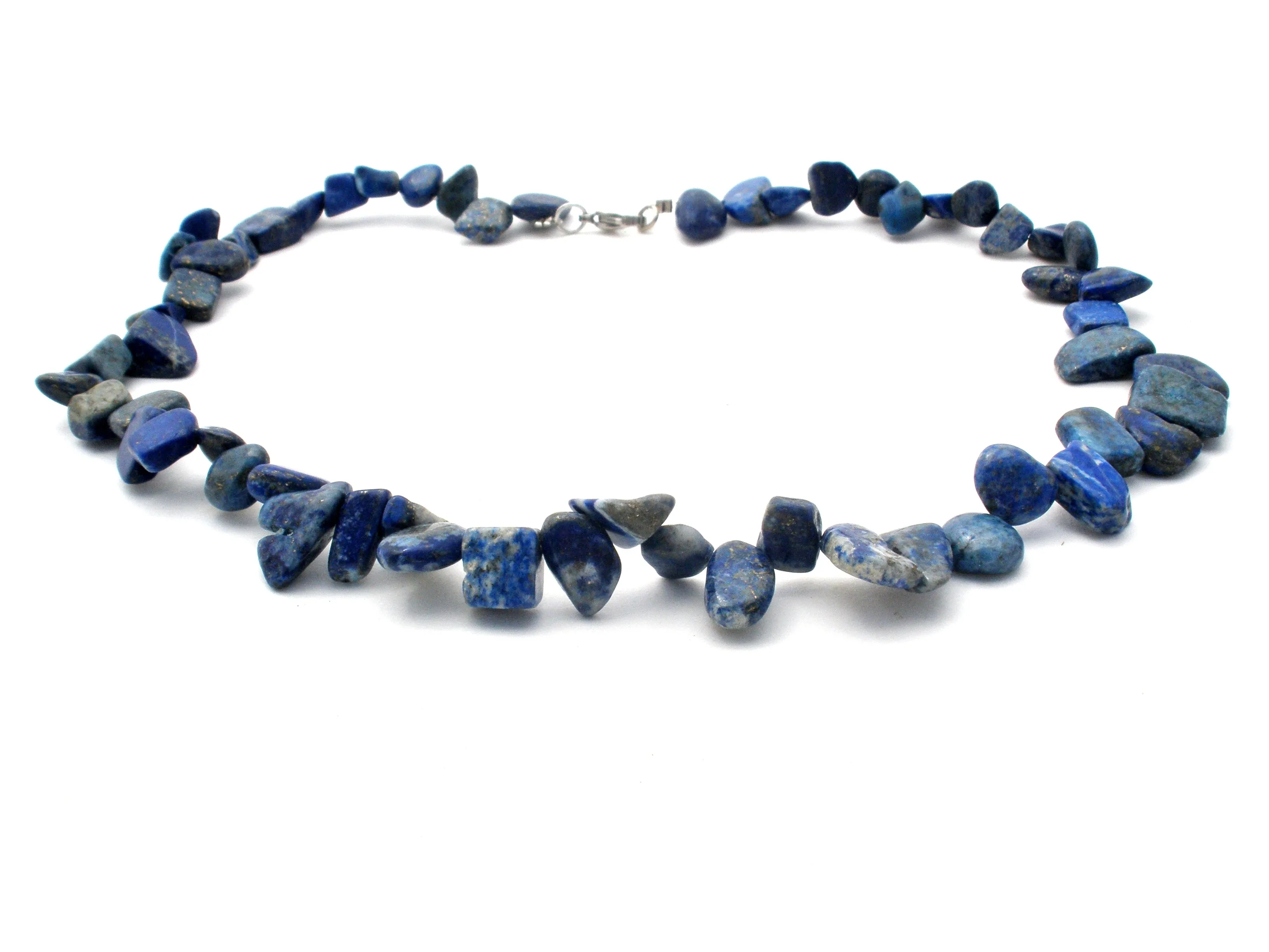 Lapis Lazuli Nugget Bead Necklace 18"
