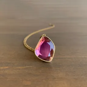 Large Garnet Pebble Sequin Pendant