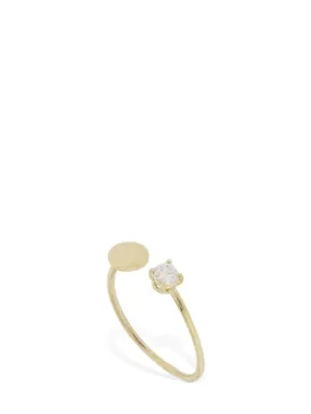 Lil Milan   Jupiter 9kt adjustable ring w/ zircon 