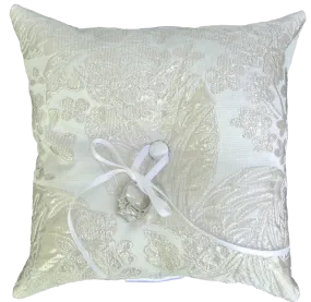 Liquid Floral Ring Bearer Pillow