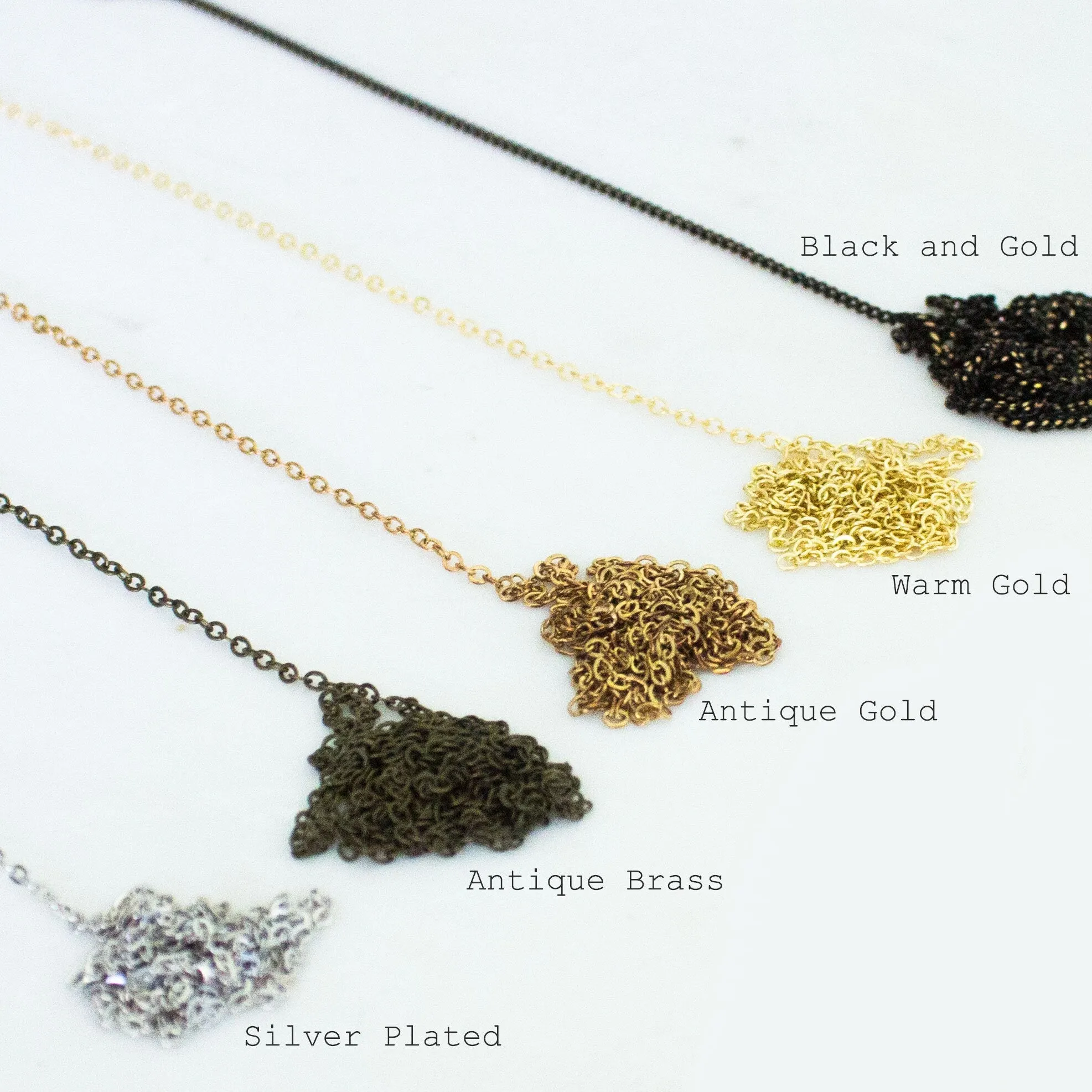 Long Rose Gold Tube Necklace