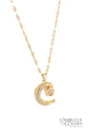 Love Moon Stainless Steel Necklace