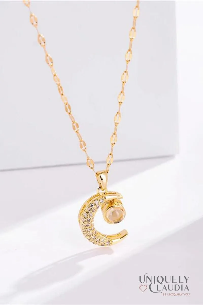 Love Moon Stainless Steel Necklace