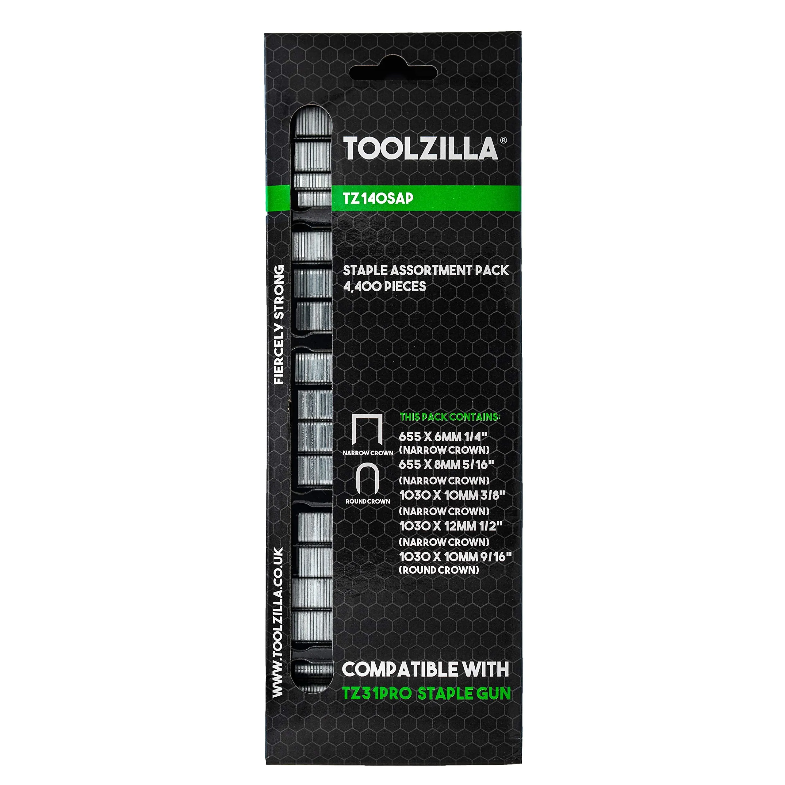 Lzilla Staple Pack 4400 Pieces Variety Of Staples For Staple Gun Narrow Crown