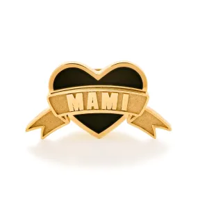MAMI Heart Tattoo Ring with Inlay
