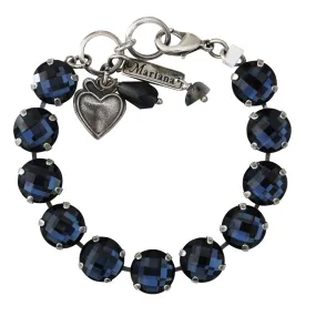 Mariana "Blue Morpho" Silver Plated Lovable Round Crystal Bracelet, 4474 255A