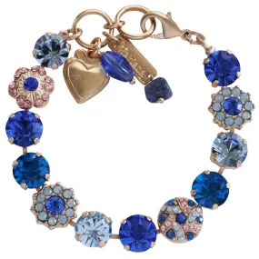 Mariana "Kiss from a Rose" Rose Gold Plated Lovable Swirl Crystal Bracelet, 4259 1068mr