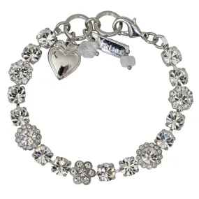 Mariana "On A Clear Day" Rhodium Plated Must-Have Blossom Crystal Bracelet, 4173/3 001001