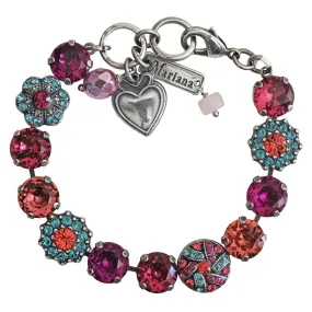 Mariana "Sorbet" Silver Plated Lovable Swirl Crystal Bracelet, 4259 292