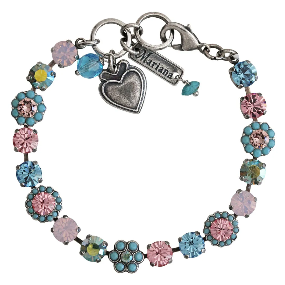 Mariana "Summer Fun" Silver Plated Must-Have Blossom Crystal Bracelet, 4173/3 3711