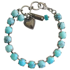 Mariana "Turquoise" Silver Plated Must-Have Everyday Crystal Tennis Bracelet, 4252 M75M75