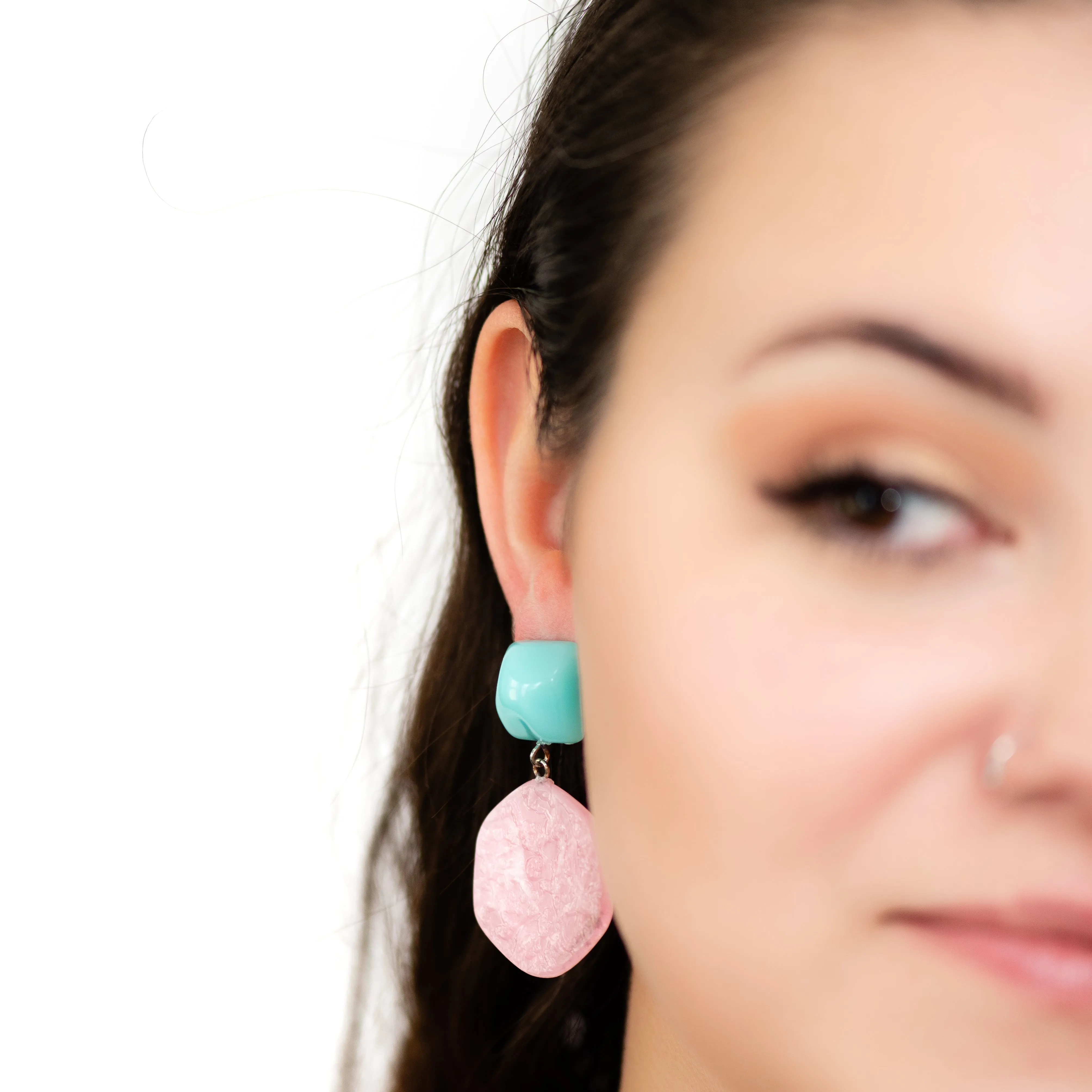 Mauve & Smoke Topaz Ice Chip Sophie Earrings