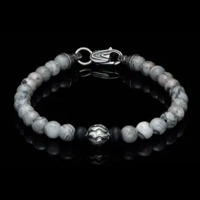 Men's Brookings Silver Agate Bracelet - BB48 SLA