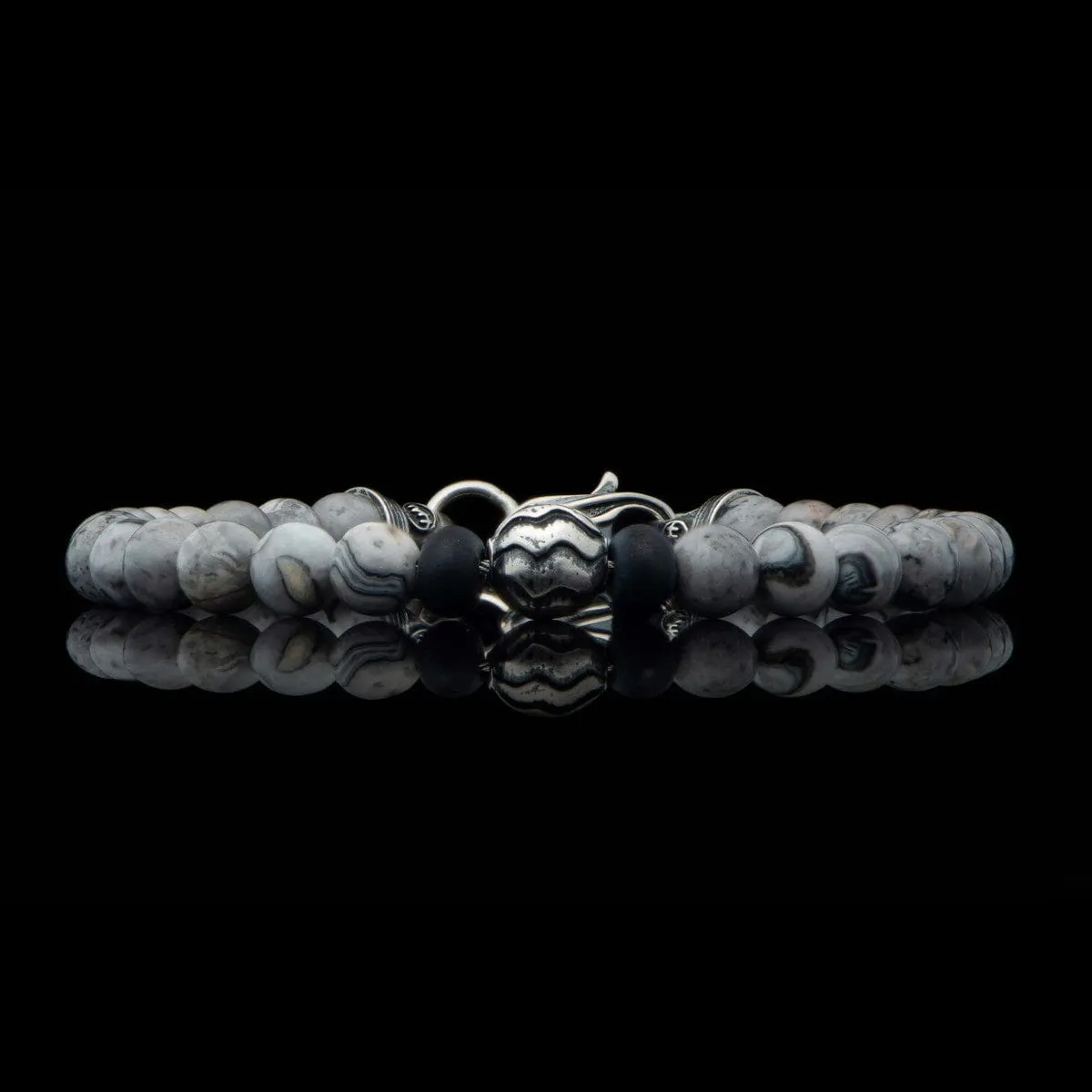 Men's Brookings Silver Agate Bracelet - BB48 SLA