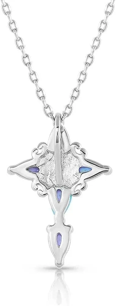 Montana Silversmiths Western Lifestyle Women's Cross Necklace (Inspirational Faith Opal Cross)