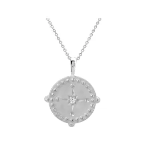 Murkani Pendant Disc Necklace Sterling Silver