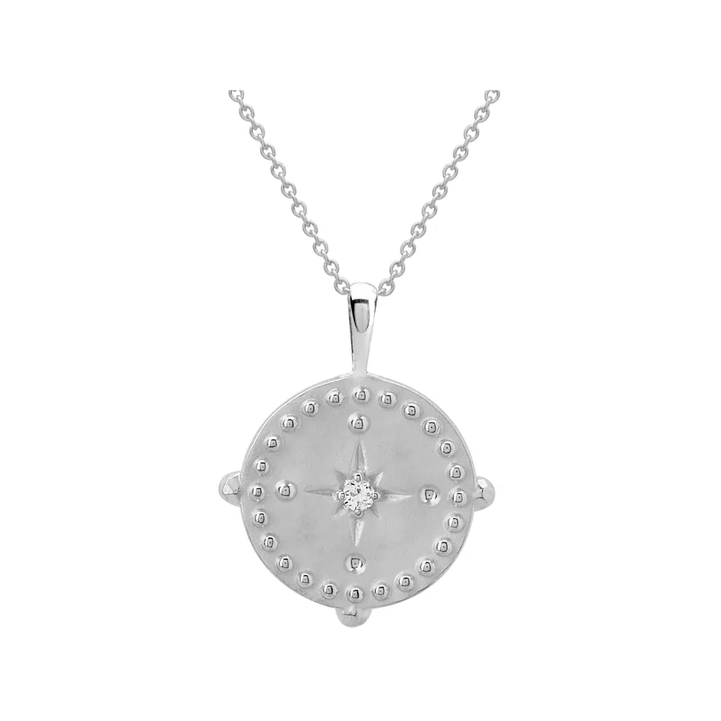 Murkani Pendant Disc Necklace Sterling Silver
