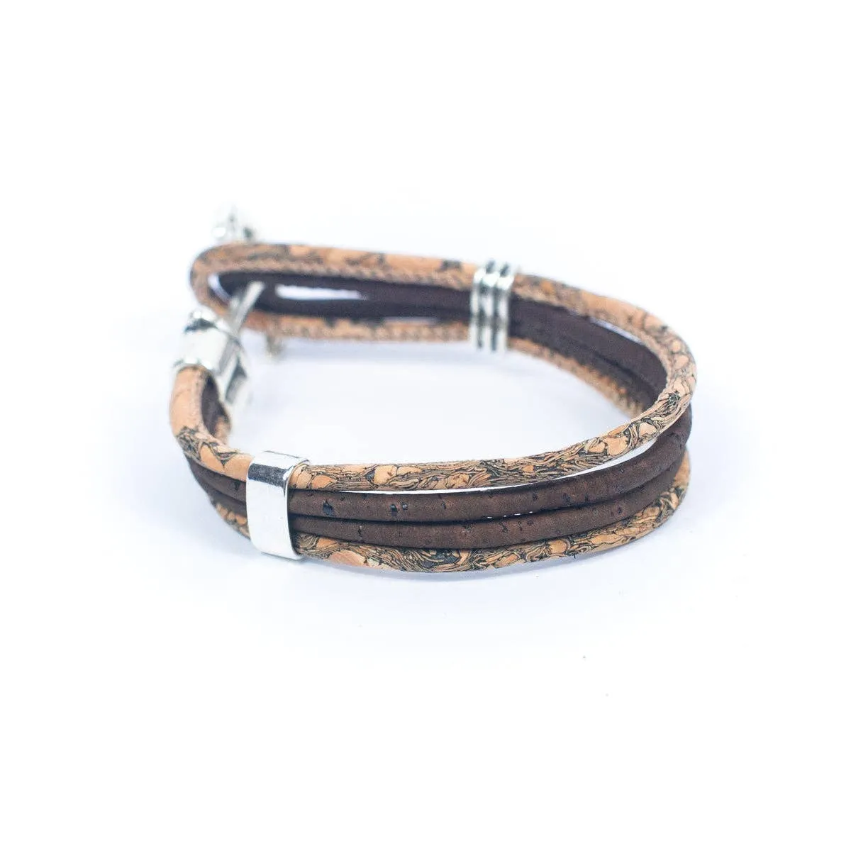 Natural Cork Cord and Spear Accessories Handmade unisex Bracelet BR-493-MIX-5