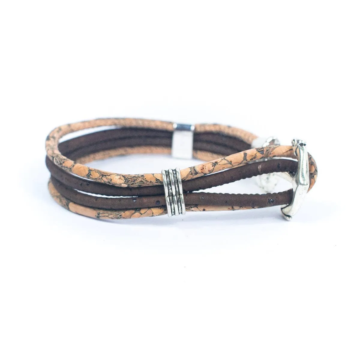 Natural Cork Cord and Spear Accessories Handmade unisex Bracelet BR-493-MIX-5