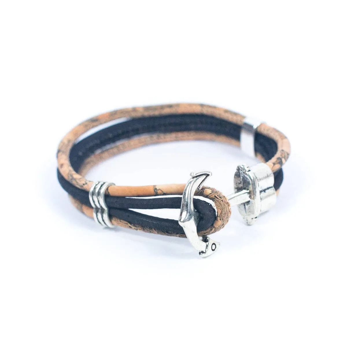 Natural Cork Cord and Spear Accessories Handmade unisex Bracelet BR-493-MIX-5