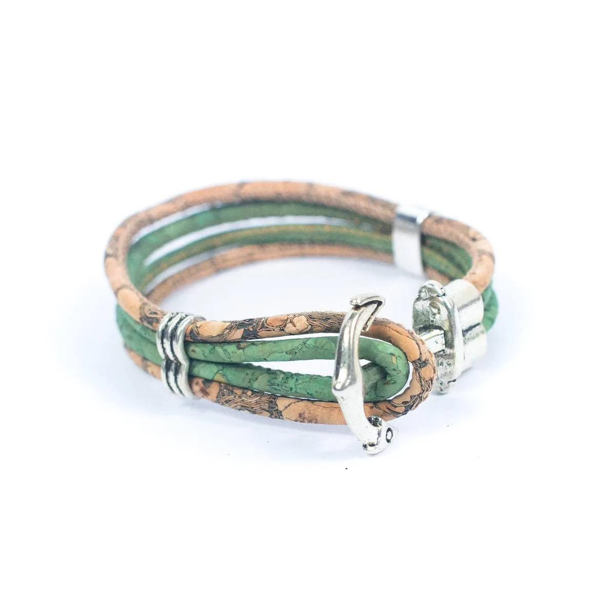 Natural Cork Cord and Spear Accessories Handmade unisex Bracelet BR-493-MIX-5
