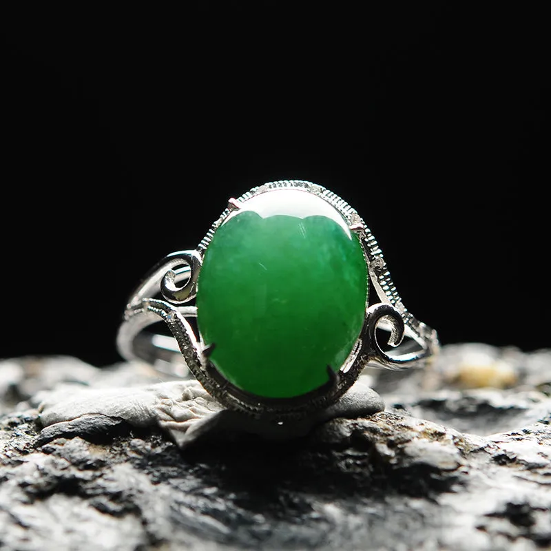Natural Jade Ring Jadeite Gold Ring RG19