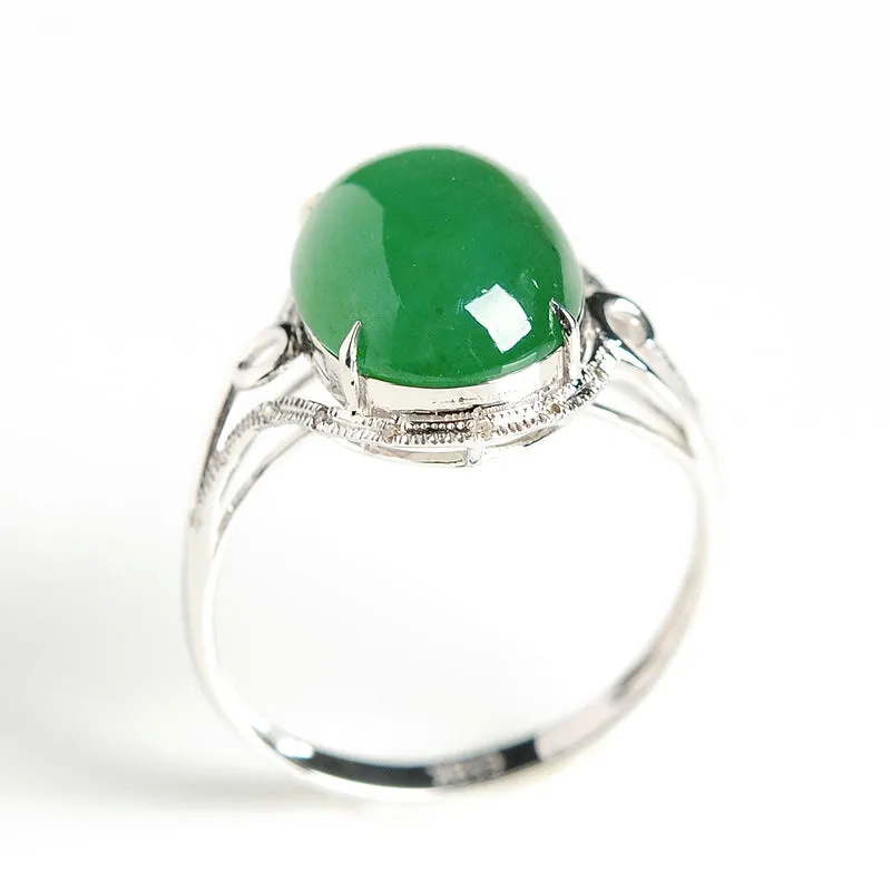 Natural Jade Ring Jadeite Gold Ring RG19