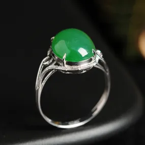 Natural Jade Ring Jadeite Gold Ring RG19