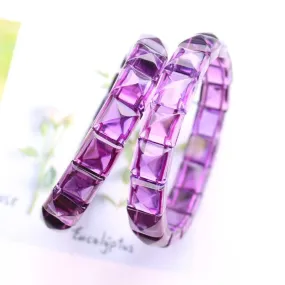 Natural Purple Amethyst Chunk Bracelet