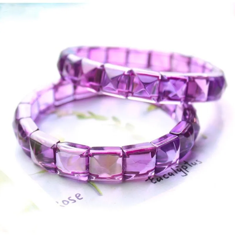 Natural Purple Amethyst Chunk Bracelet