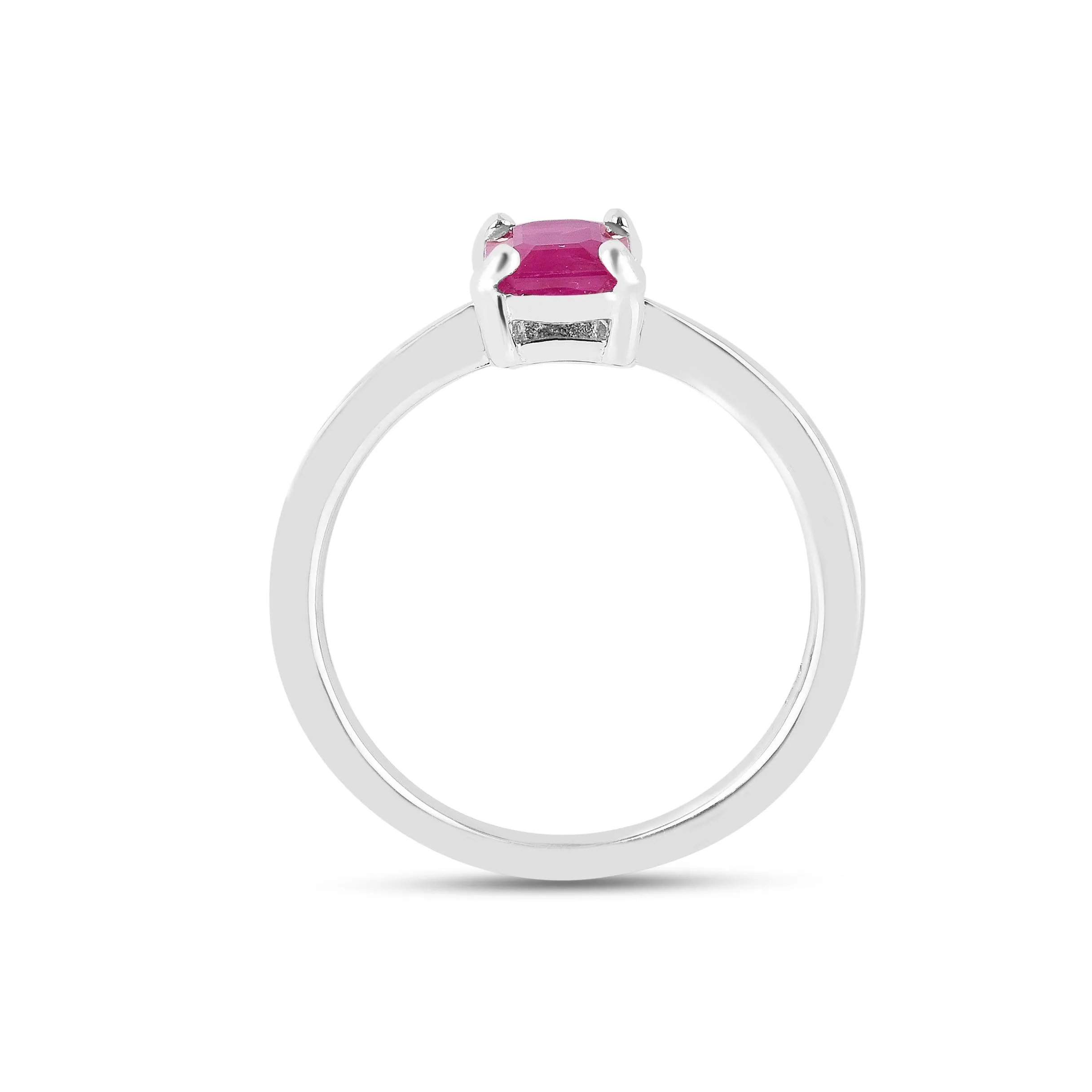 Natural Ruby Solitaire Ring