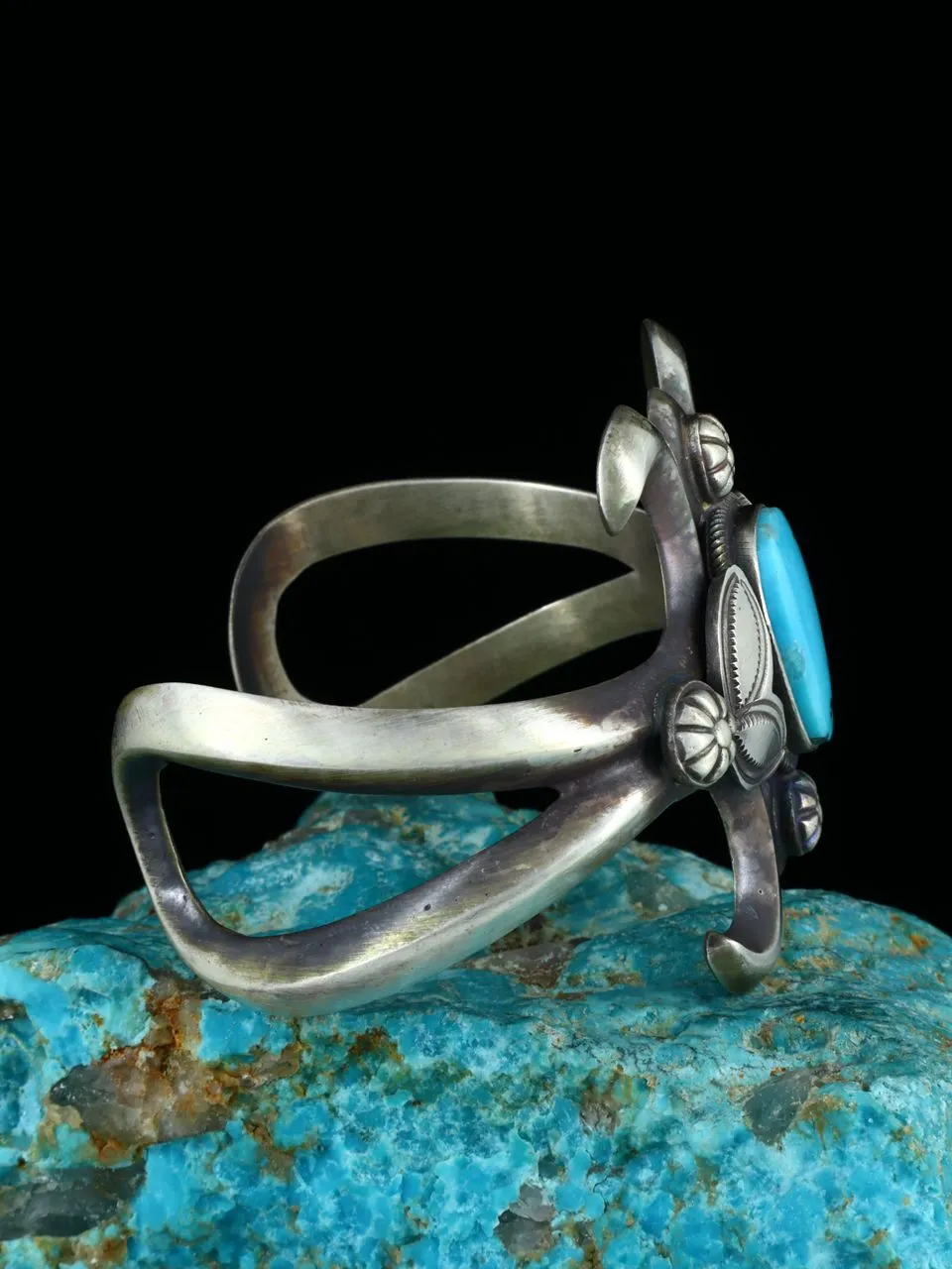 Navajo Sterling Silver Turquoise Cuff Bracelet