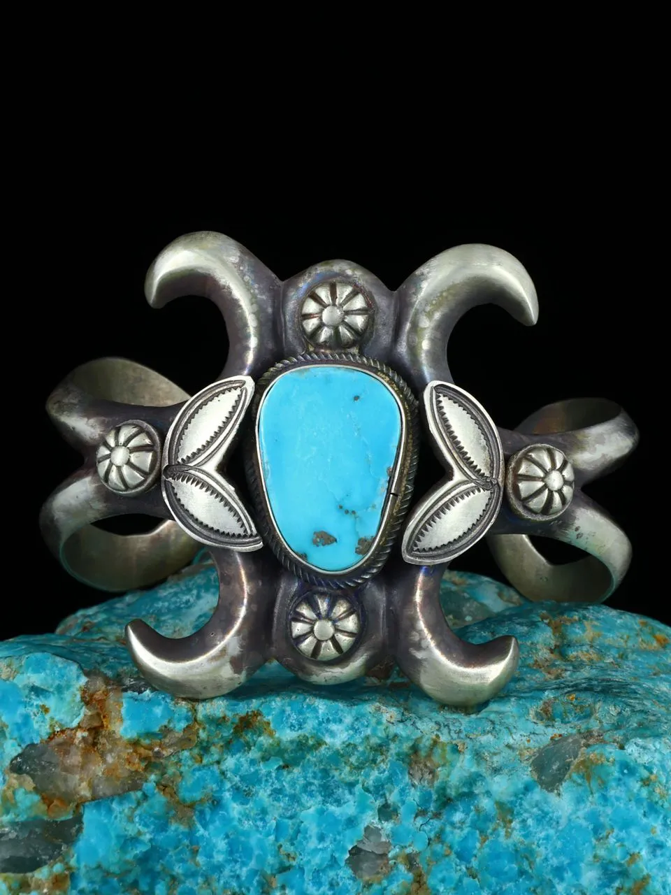 Navajo Sterling Silver Turquoise Cuff Bracelet