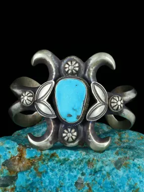 Navajo Sterling Silver Turquoise Cuff Bracelet