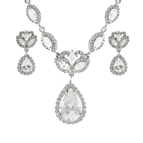 Nettie Vintage Teardrop Dangle Necklace Set