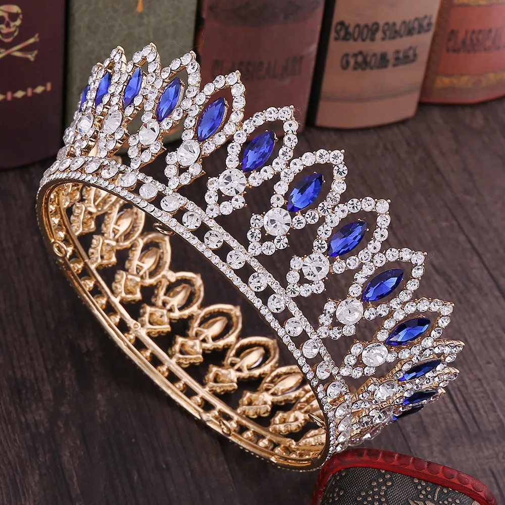 New bridal jewelry European and American Baroque round bridal crown wedding dress accessories