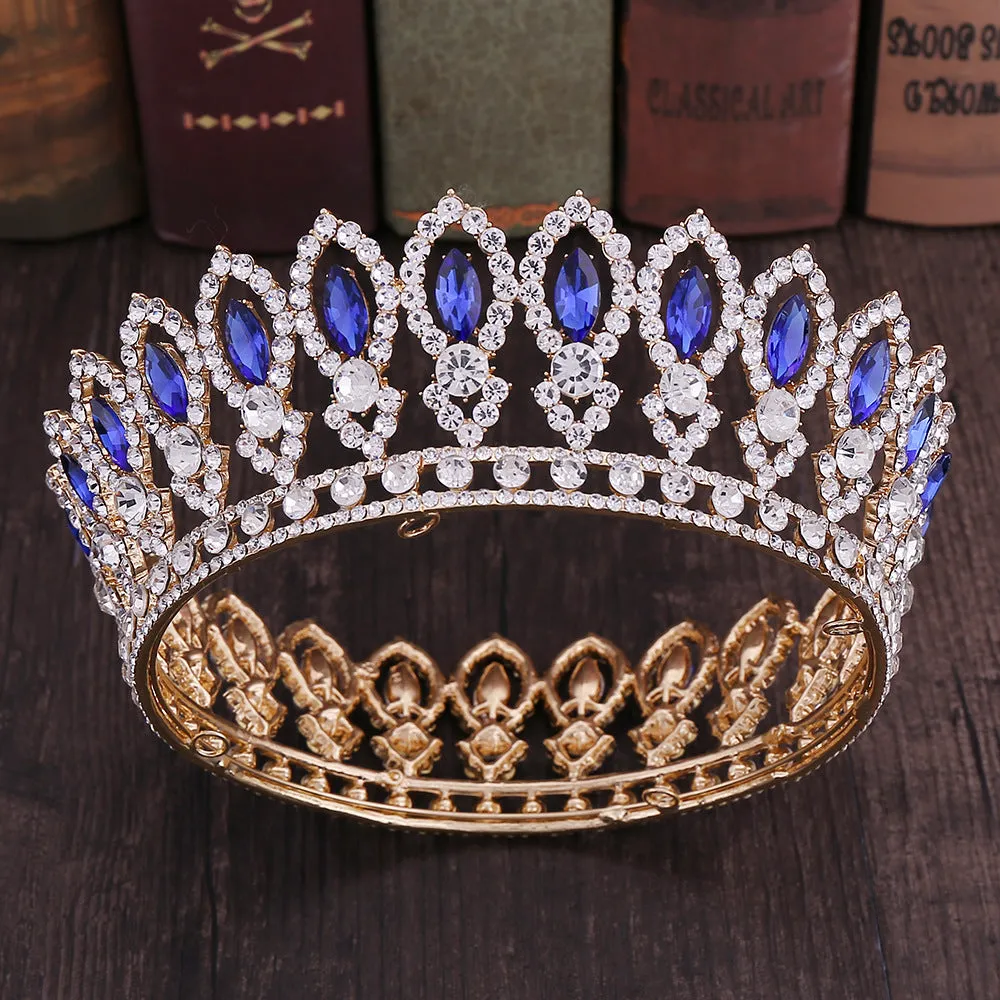 New bridal jewelry European and American Baroque round bridal crown wedding dress accessories