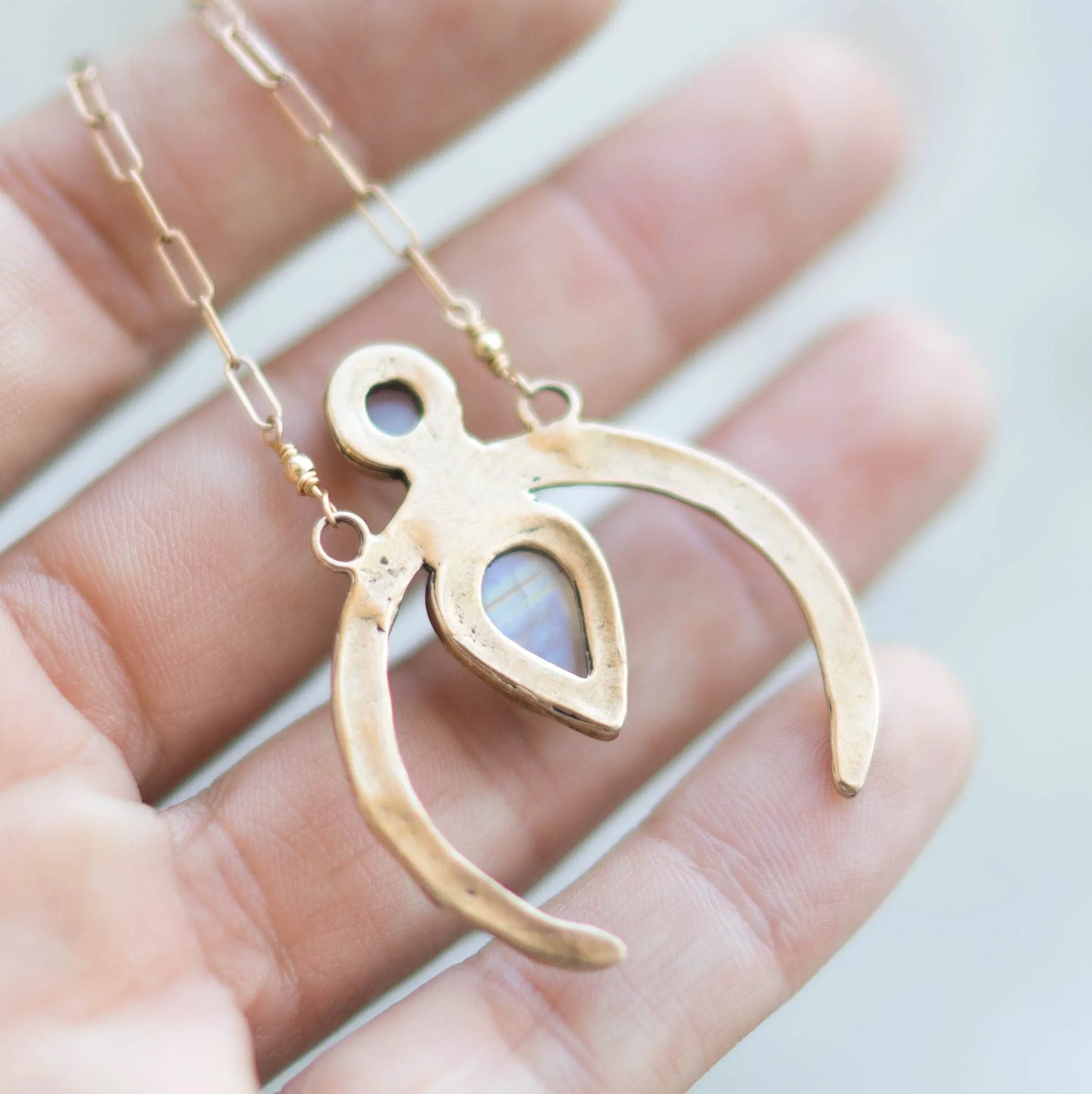 NEW MOON / Moonstone Necklace