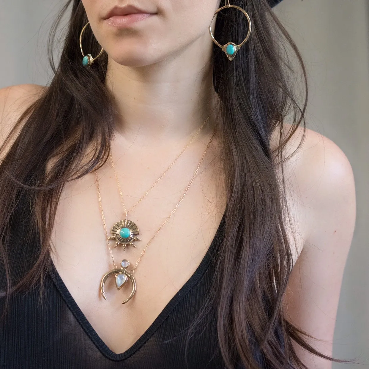 NEW MOON / Moonstone Necklace