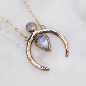NEW MOON / Moonstone Necklace