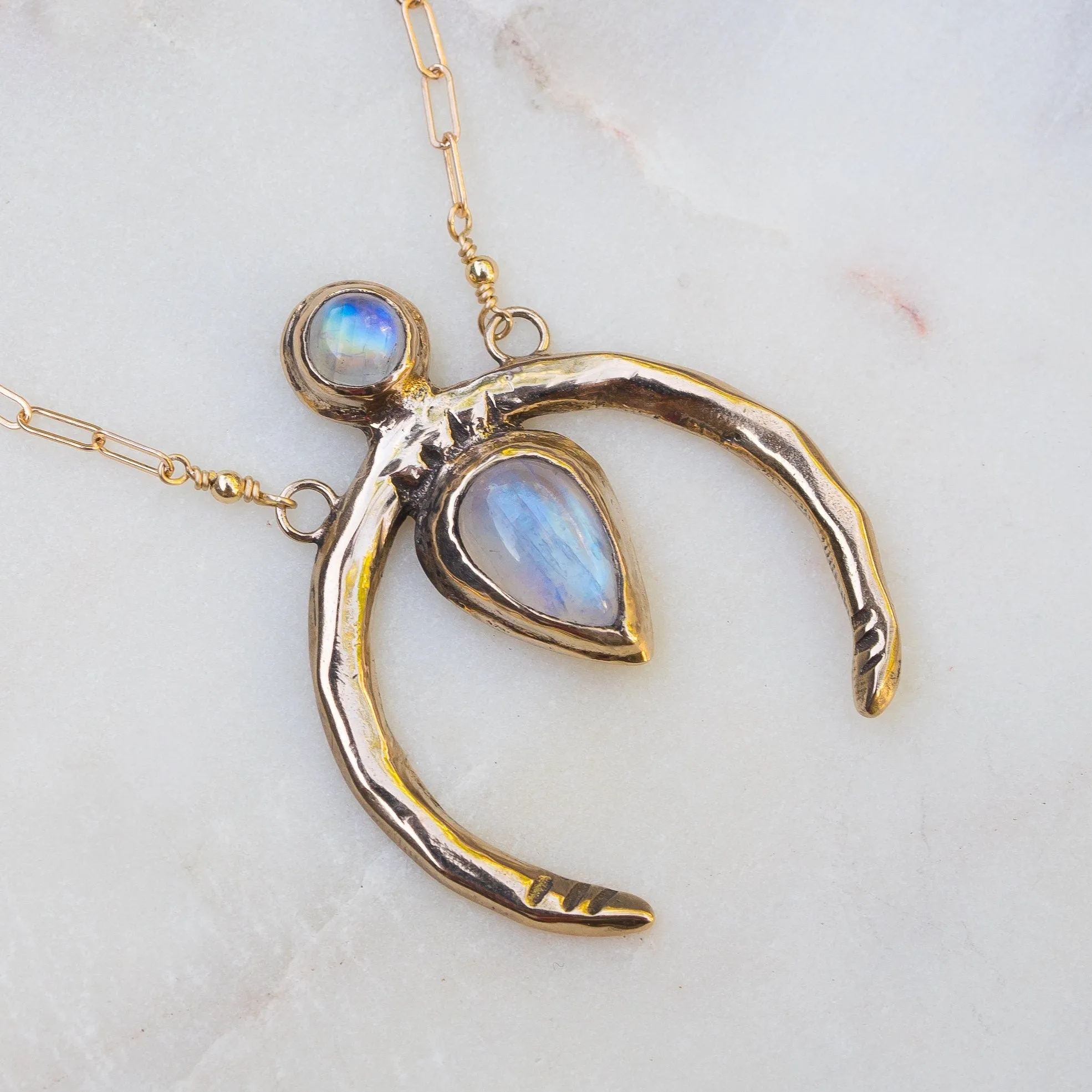 NEW MOON / Moonstone Necklace