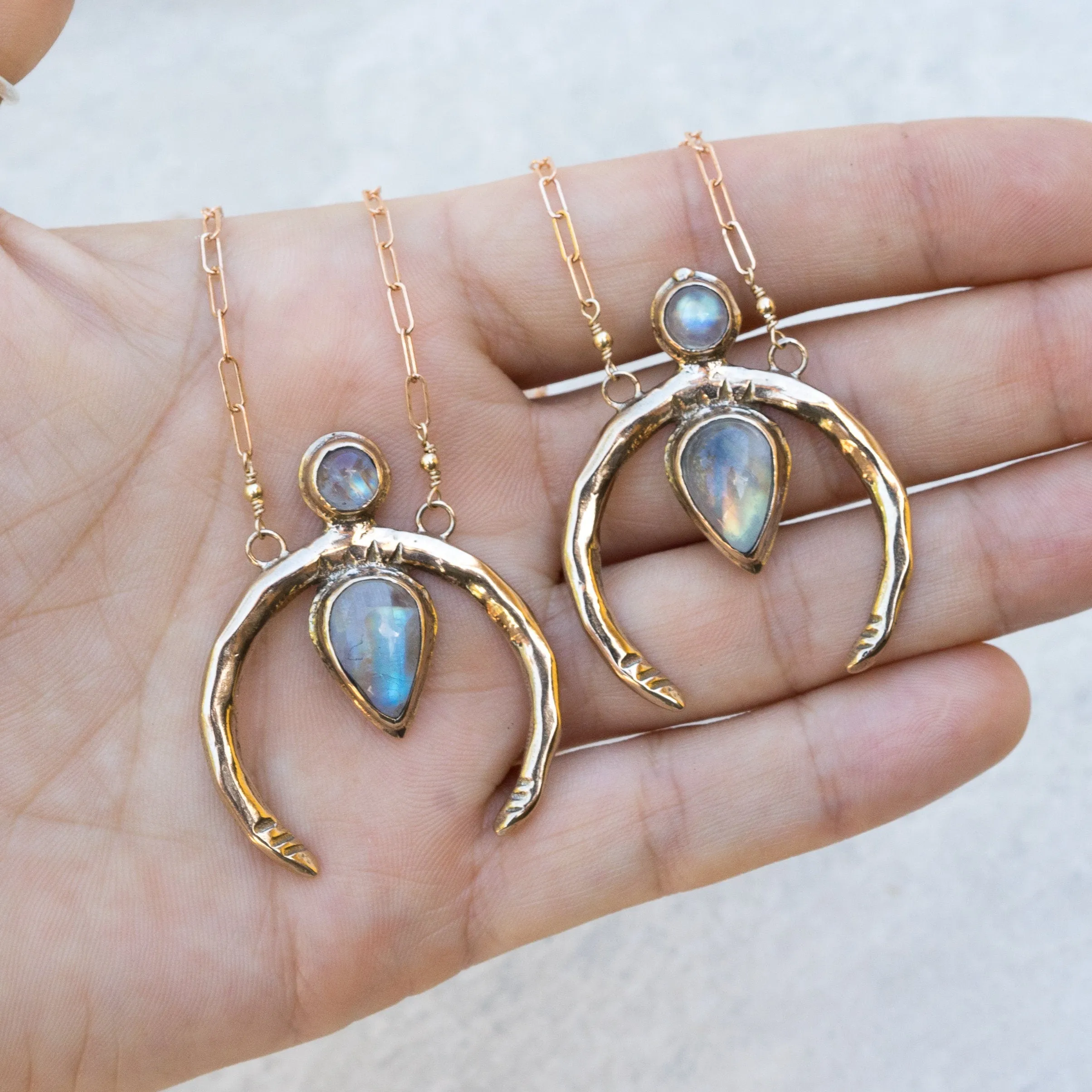 NEW MOON / Moonstone Necklace