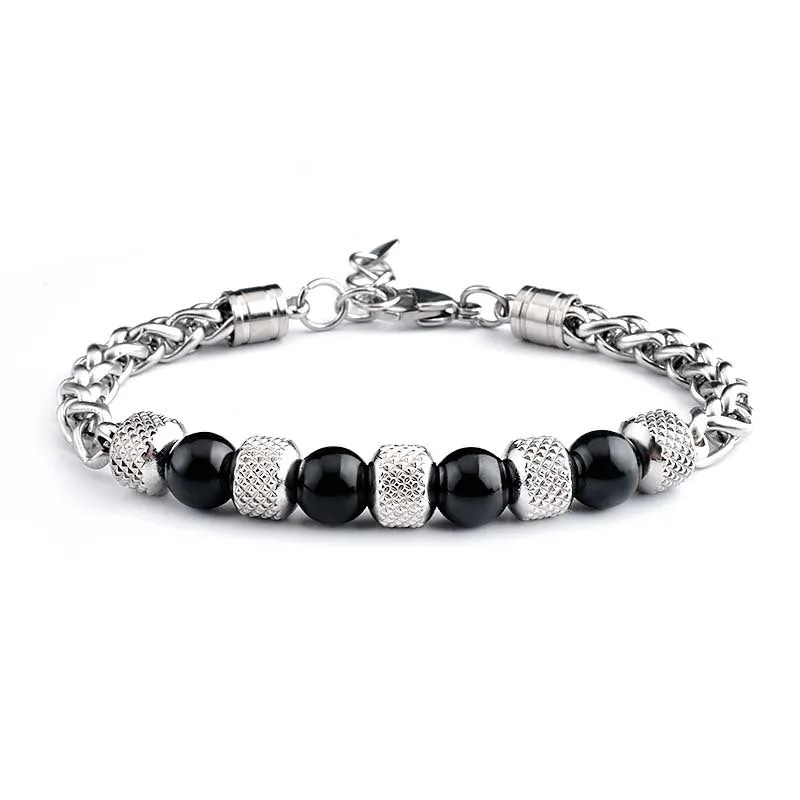 New Tiger Eye Men's Adjustable Beaded Bracelet